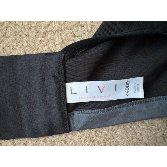 LIVI Active Plus Size 44DDD Black Gray Max Support Wicking Underwire Sports Bra - Picture 5 of 5